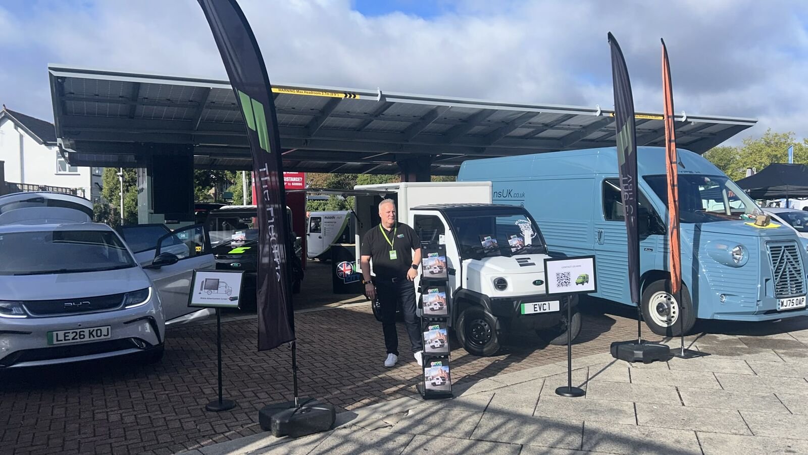 The EVC stand in the Commercial Vehicle Zone at Everything Electric Greater London