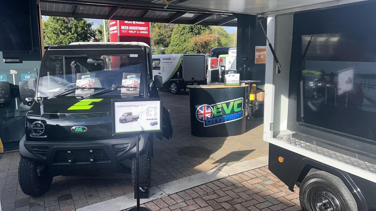 The CitySprint and the Mobile Advertising Vehicle screen