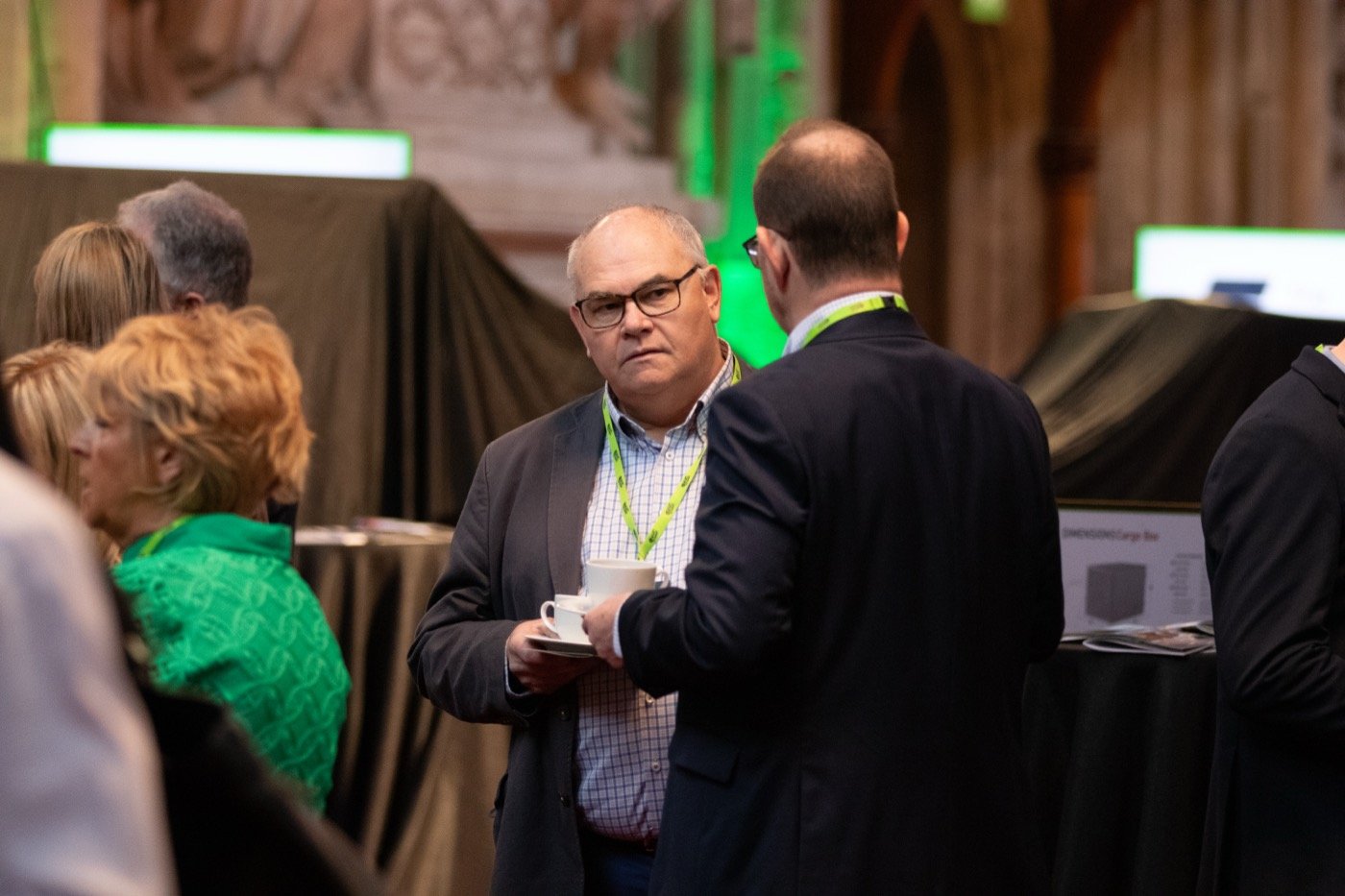 Industry professionals networking at the launch