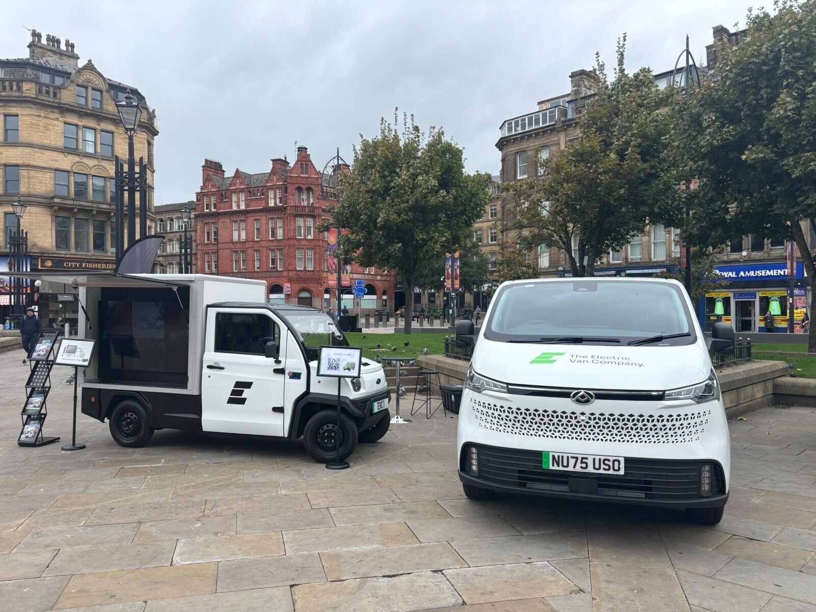 The Mobile Advertising Vehicle and the Maxus van up close